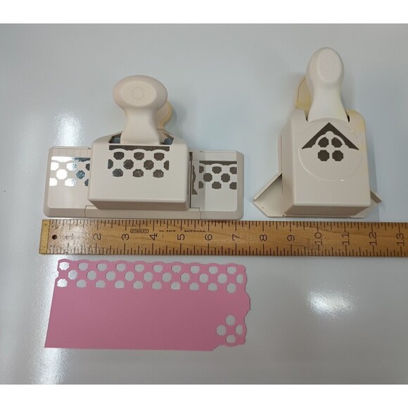 Martha Stewart TRIPLE CHAIN Punch Around The Page Set Scallop Edge Corner & Edge - Picture 1 of 5